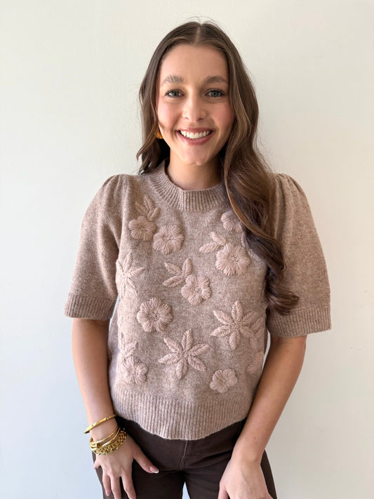 Floral Applique Sweater