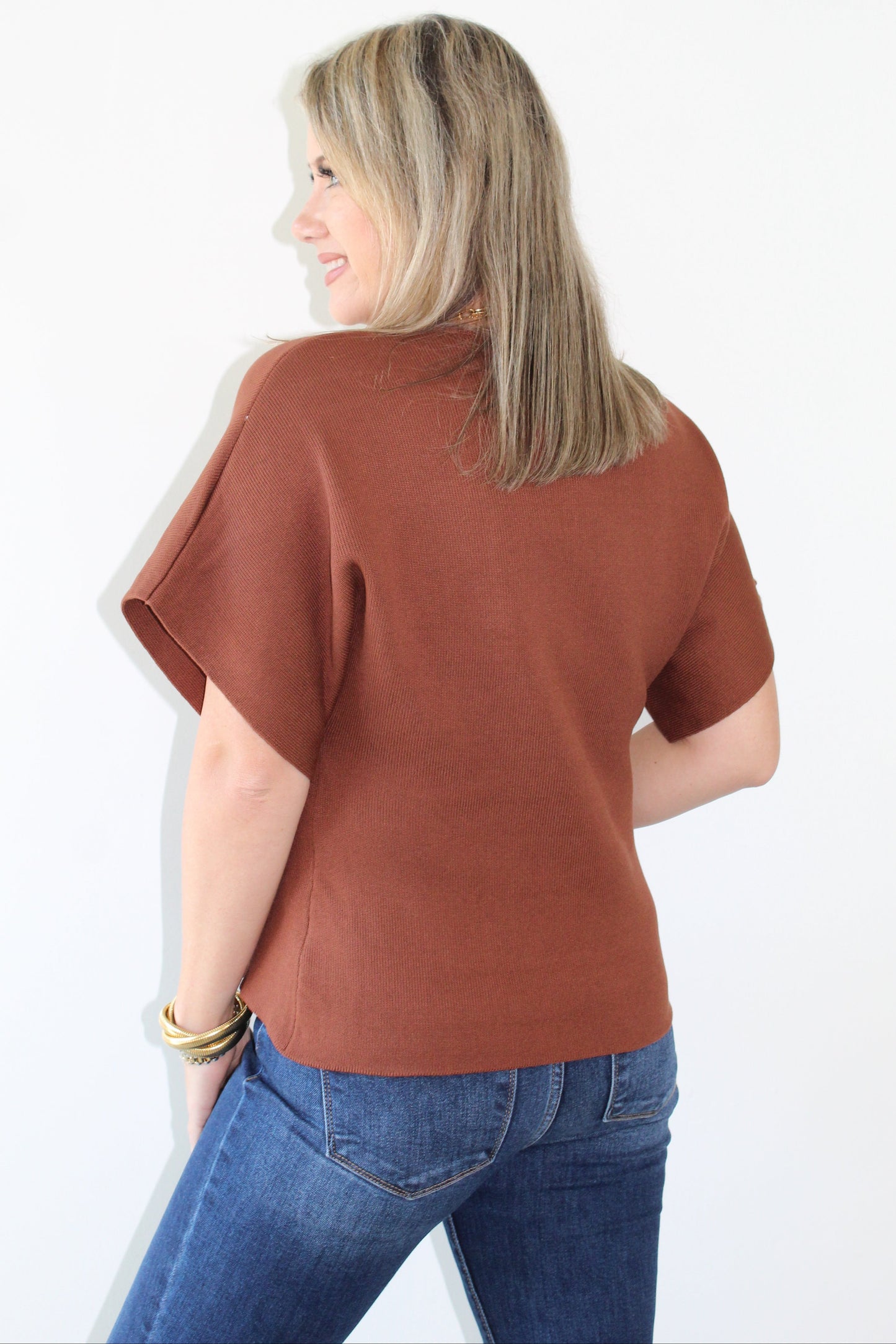 V Neck Button Cardigan Top