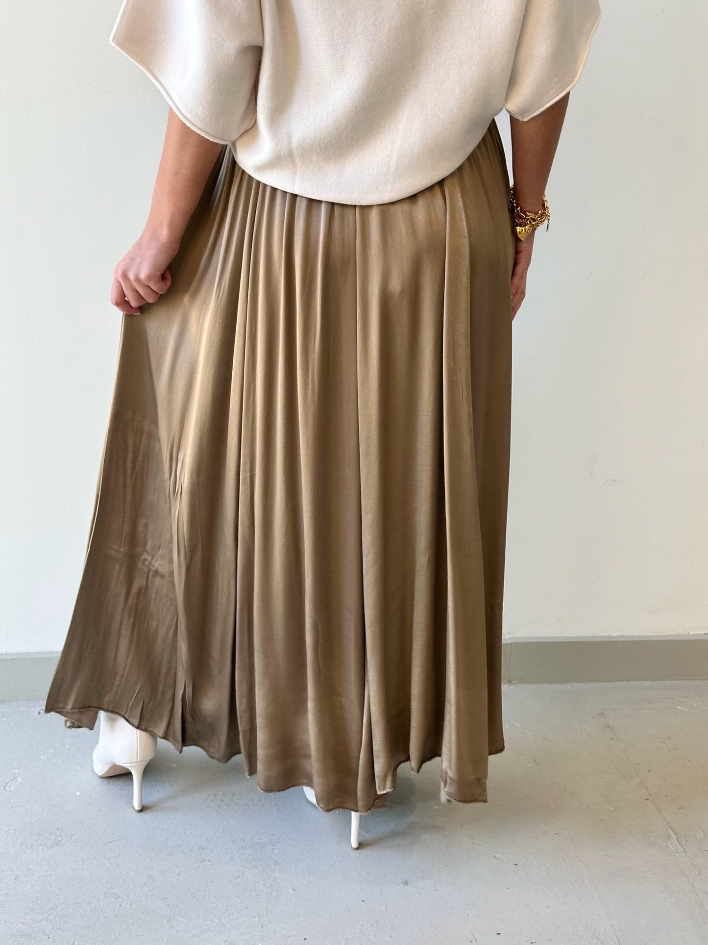 Silky Maxi Skirt - Camel