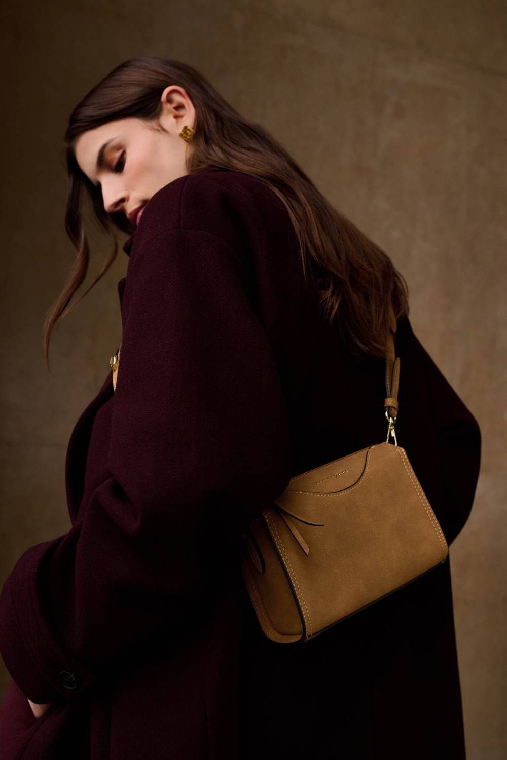 Alba Suedette Crossbody Caramel
