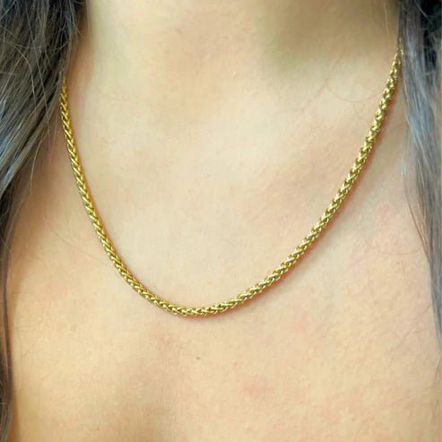 3mm Gold Basket Chain - 18" - Private Gallery Boutique