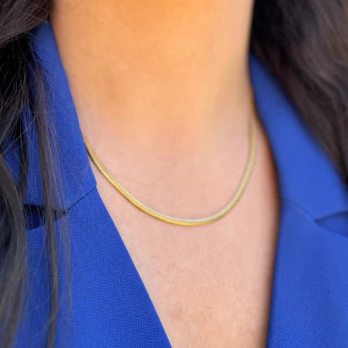 3mm Gold Herringbone Chain - 20" - Private Gallery Boutique