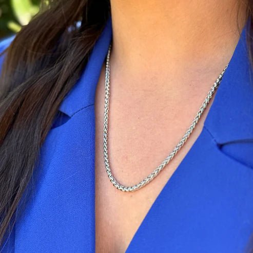 3mm Silver Basket Chain - 20" - Private Gallery Boutique