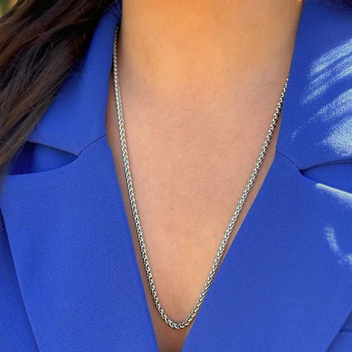 3mm Silver Basket Chain - 24" - Private Gallery Boutique