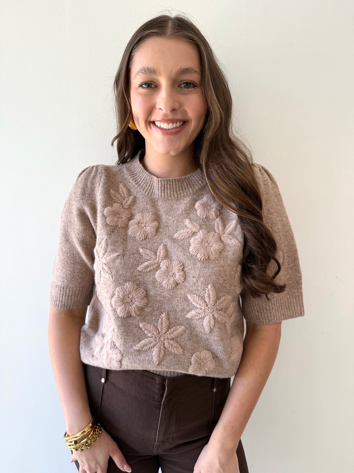 Floral Applique Sweater