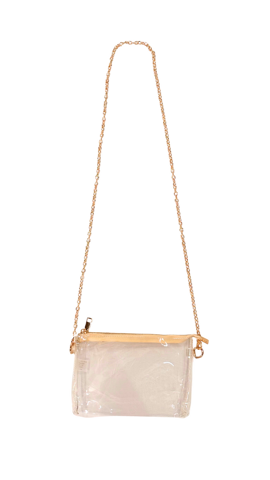 Josie Clear Crossbody Gold