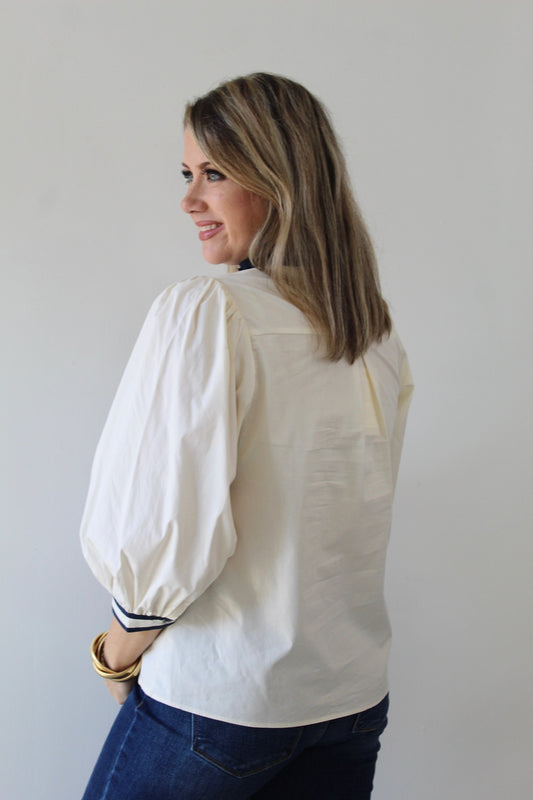 Kayla Contrast Floral Top