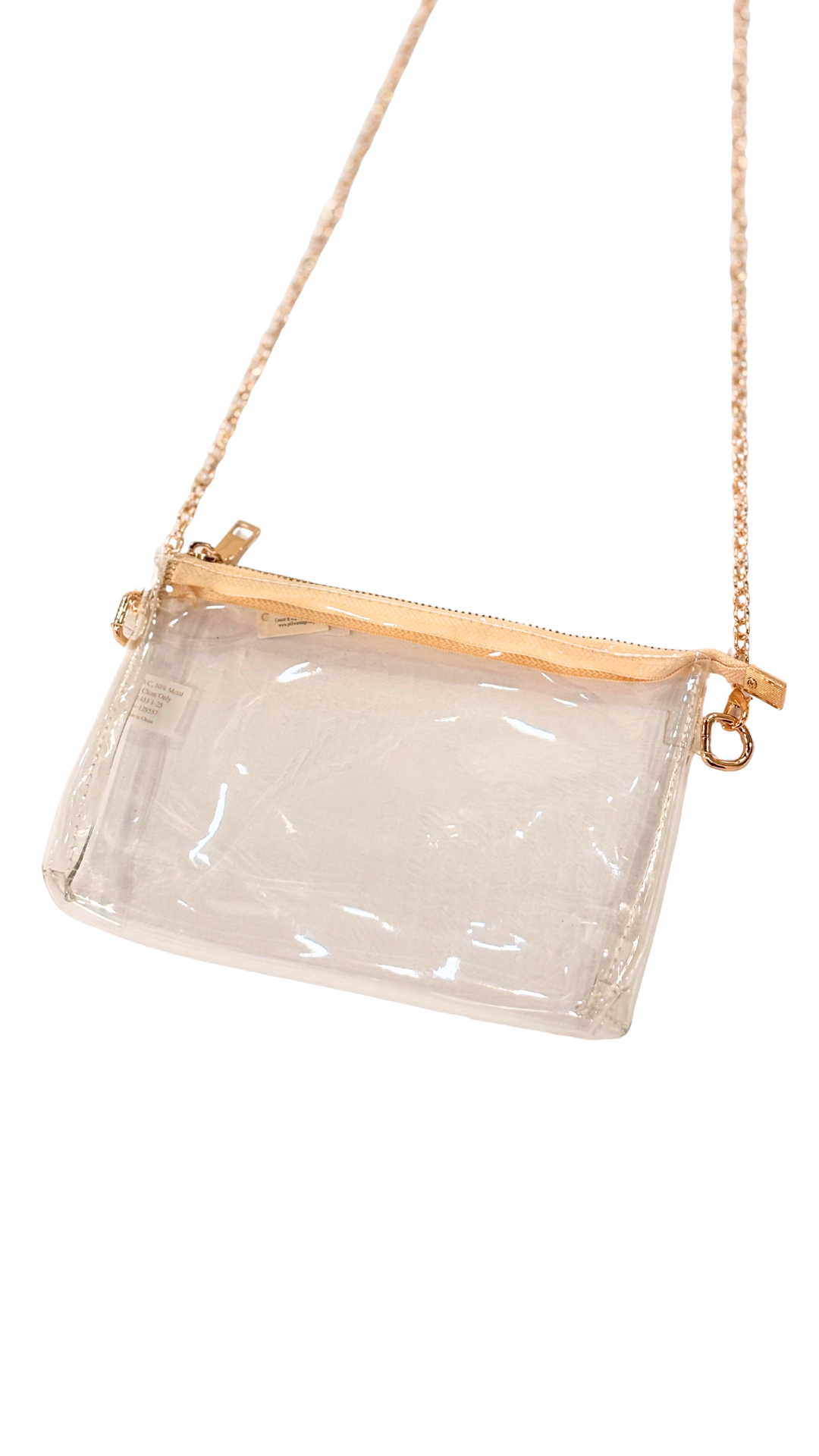 Josie Clear Crossbody Gold