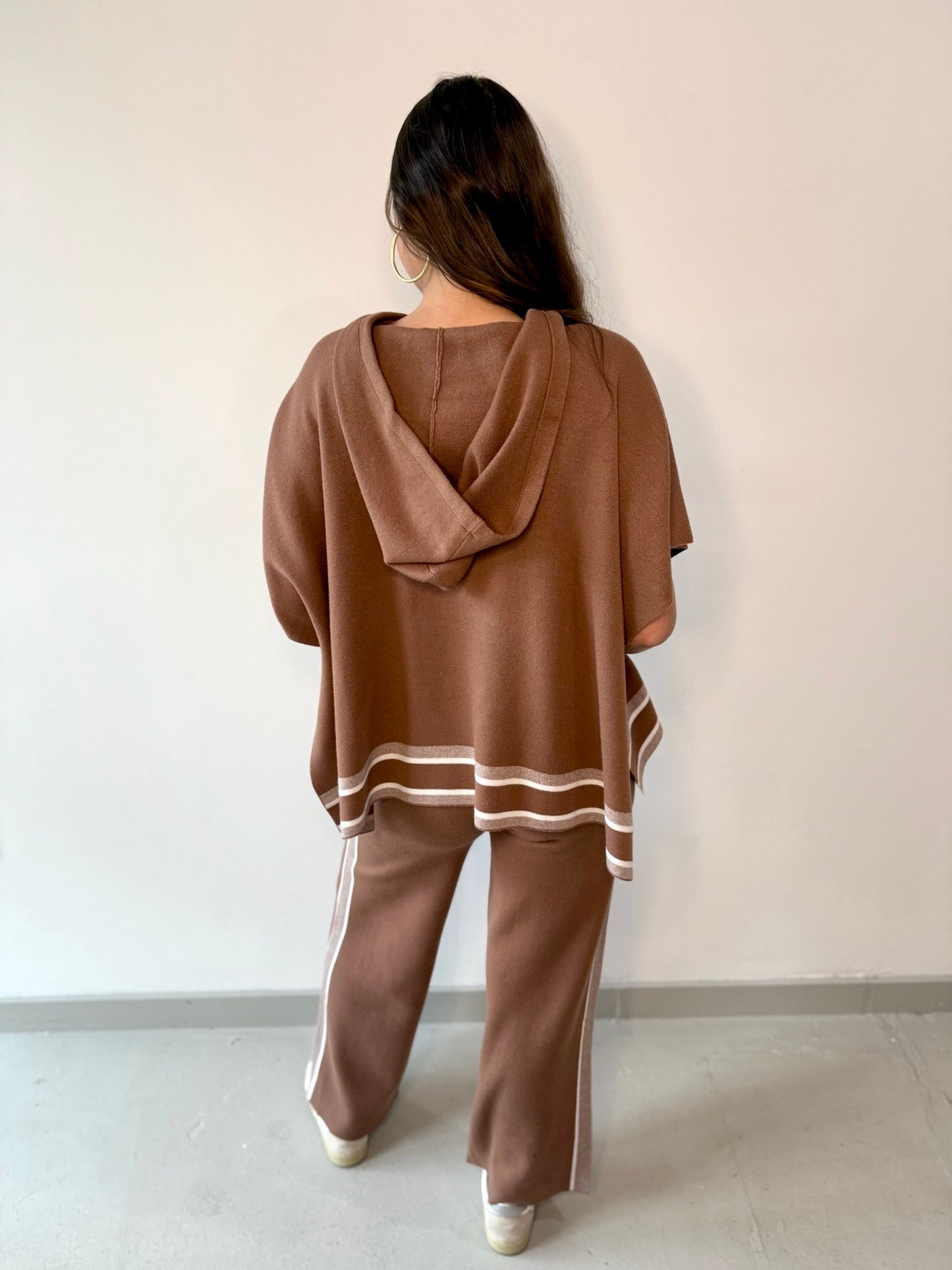 Striped Hem Hoodie & Pants Set