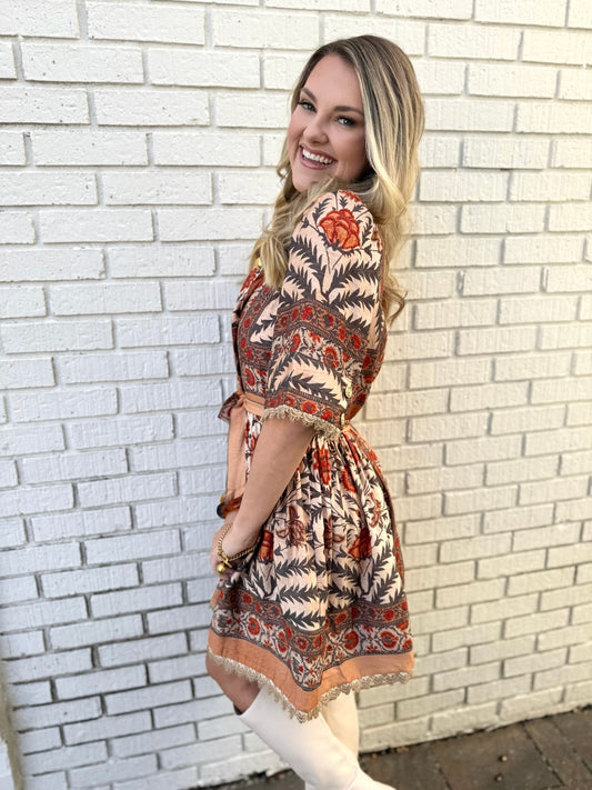 Emily Charcoal Wrap Dress