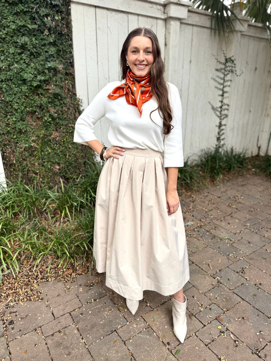 Structured Full Midi Skirt