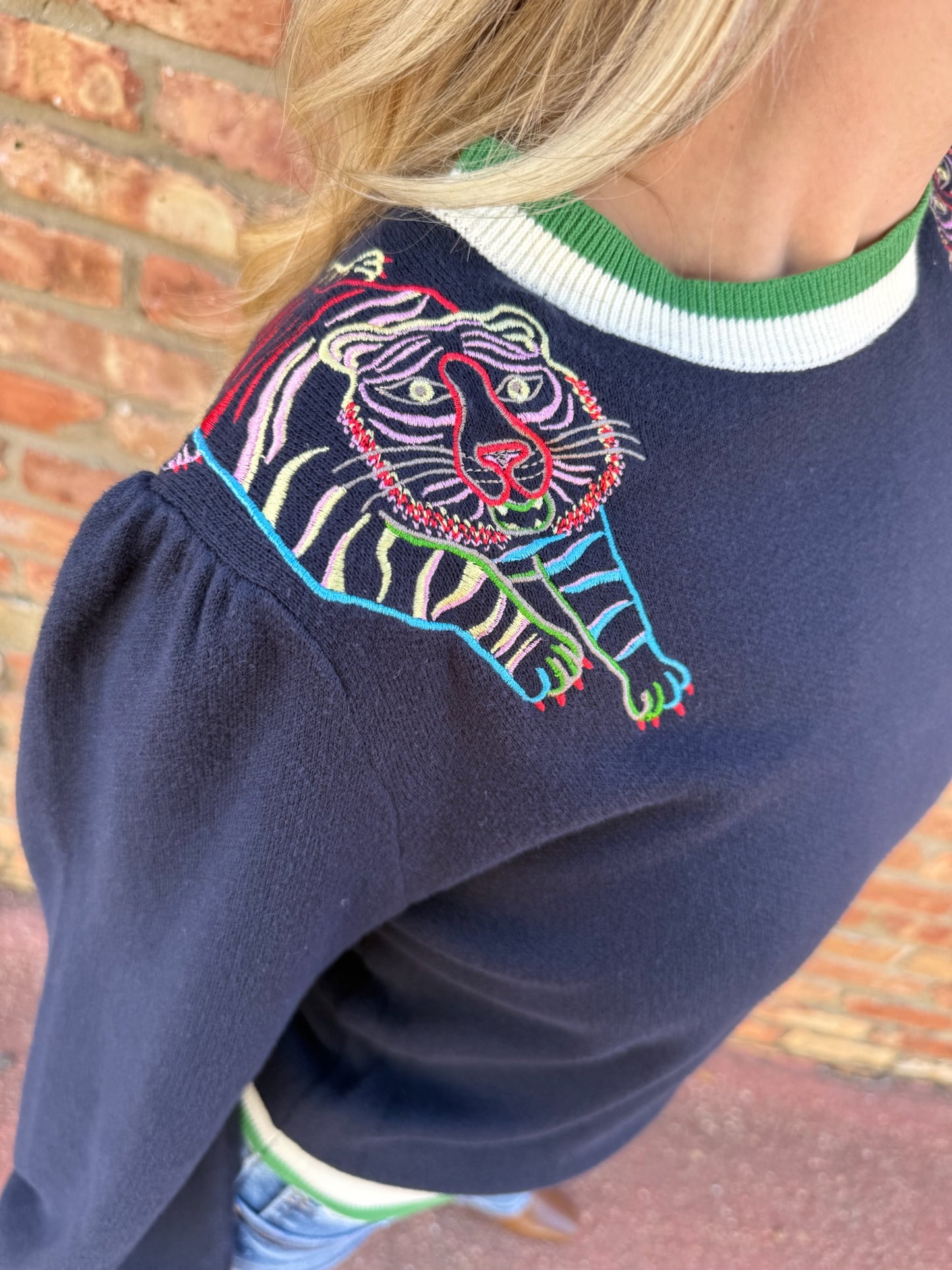 Contrast Trim Knit Sweater