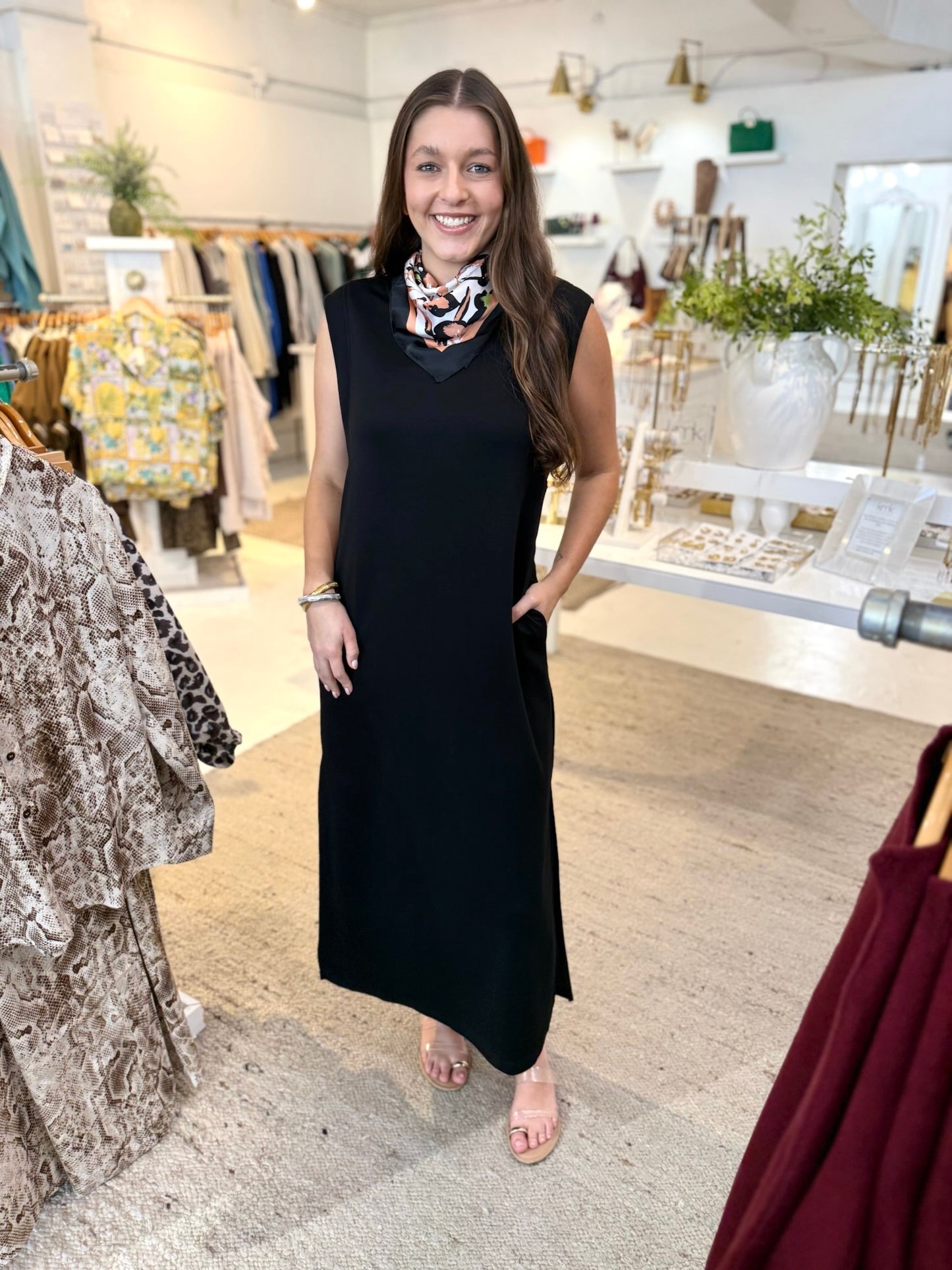 Kyra Midi Dress - Black