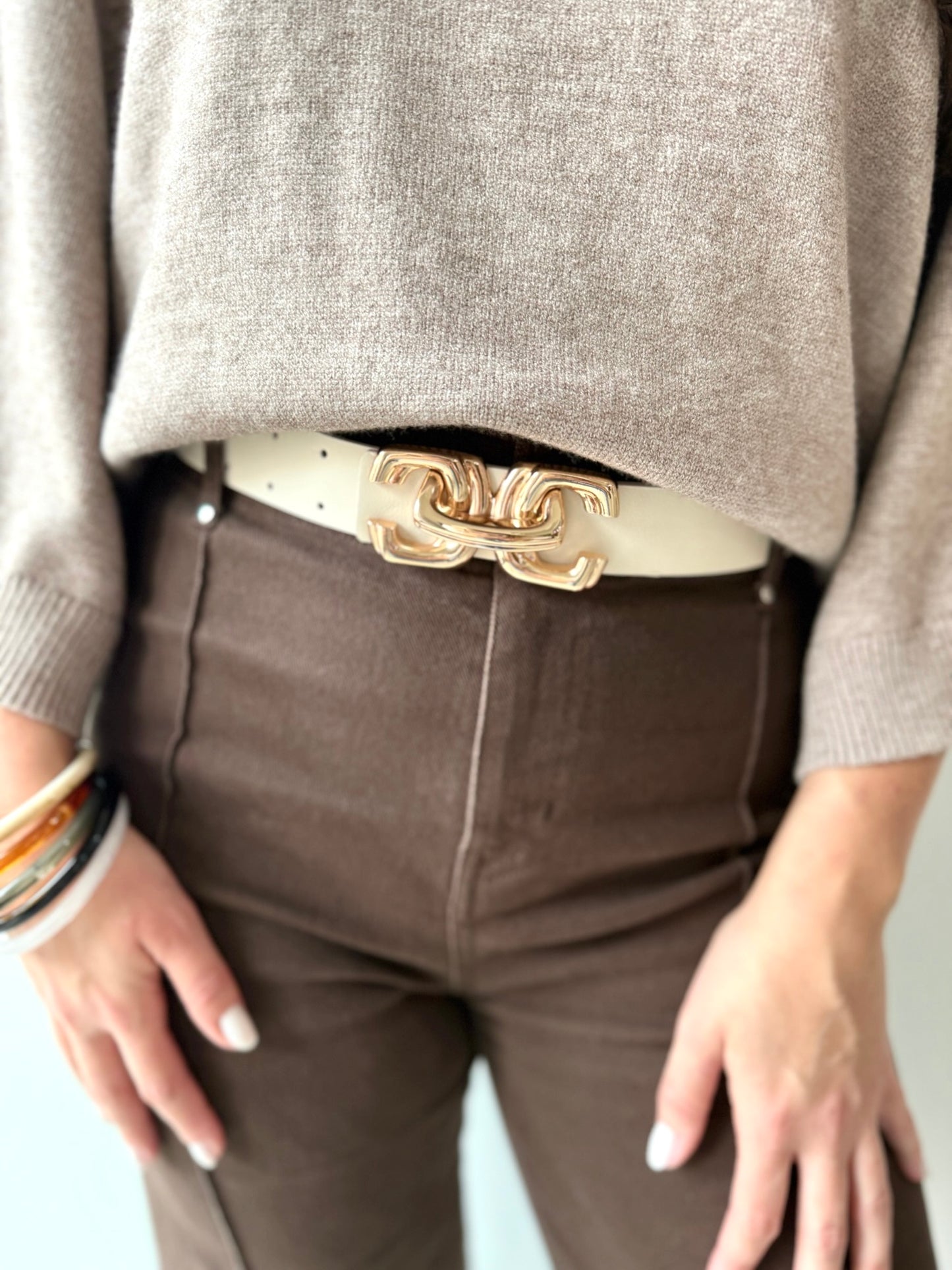 Cream & Gold Belt