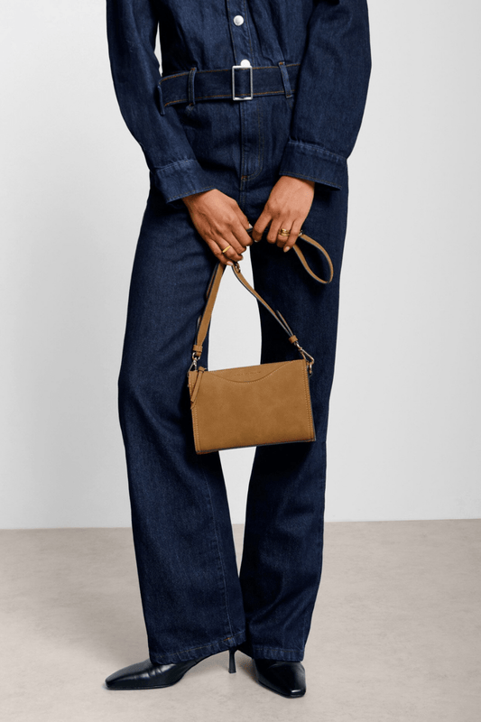 Alba Suedette Crossbody Caramel - Private Gallery Boutique