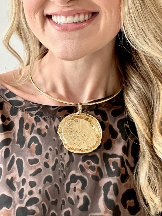 Circle Geometric Necklace - Private Gallery Boutique