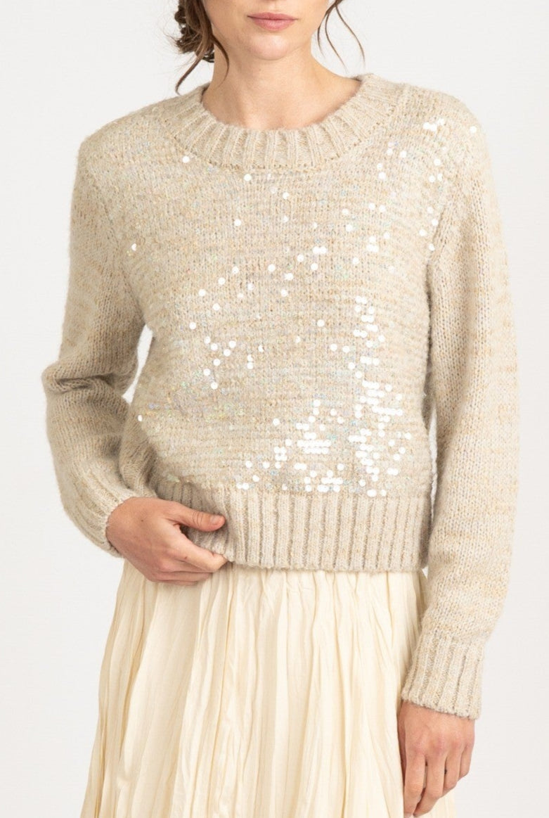 Glacier Grey Sequin Sweater