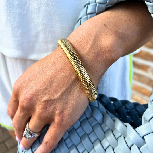 Denise 10mm Gold Coil Bracelet - Private Gallery Boutique