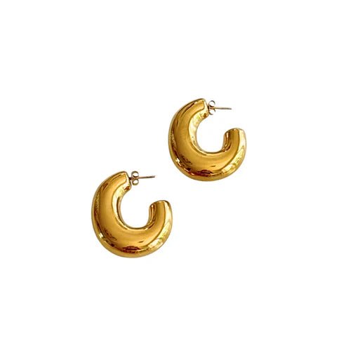 E161 GLD PUFF C - HOOP - Private Gallery Boutique