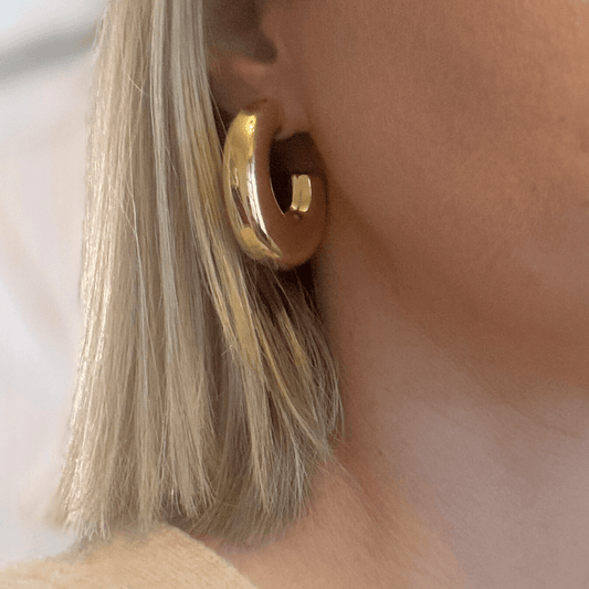 E161 GLD PUFF C - HOOP - Private Gallery Boutique