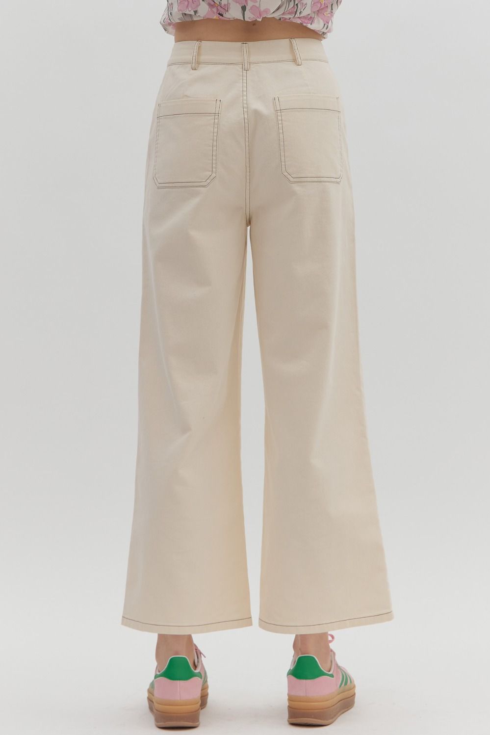 Tallulah Ecru Crop Pants