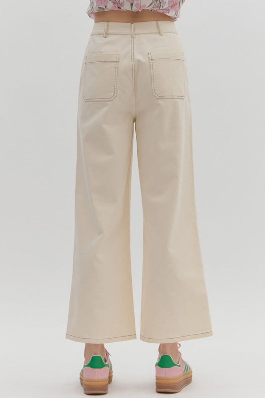 Tallulah Ecru Crop Pants