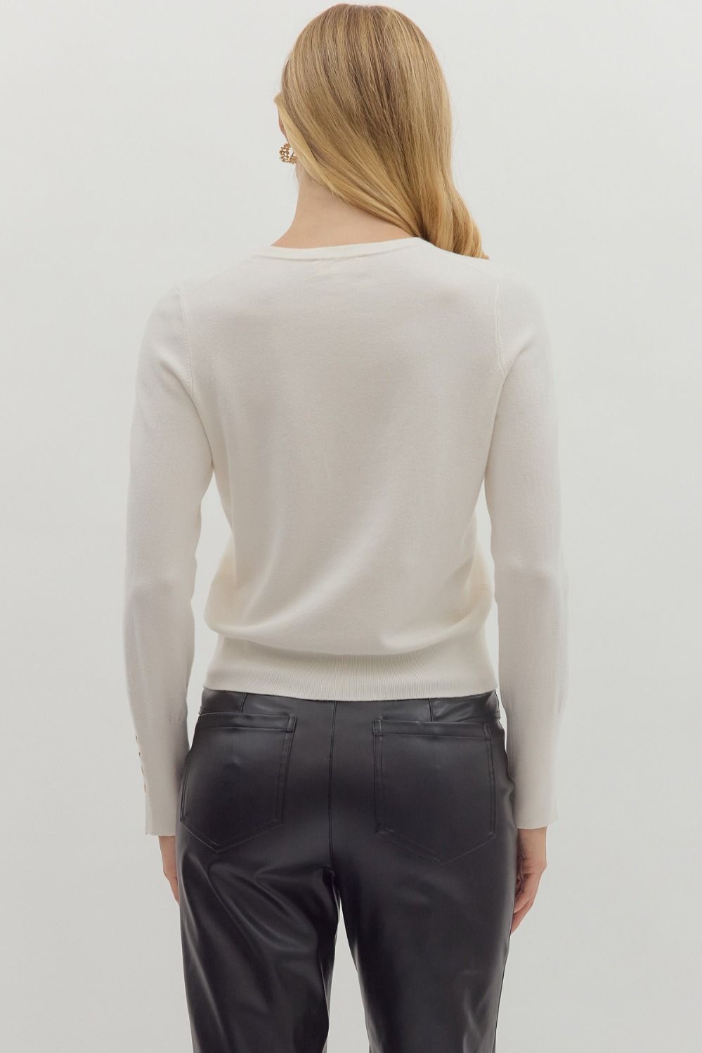 Isabella Cream Crew Top