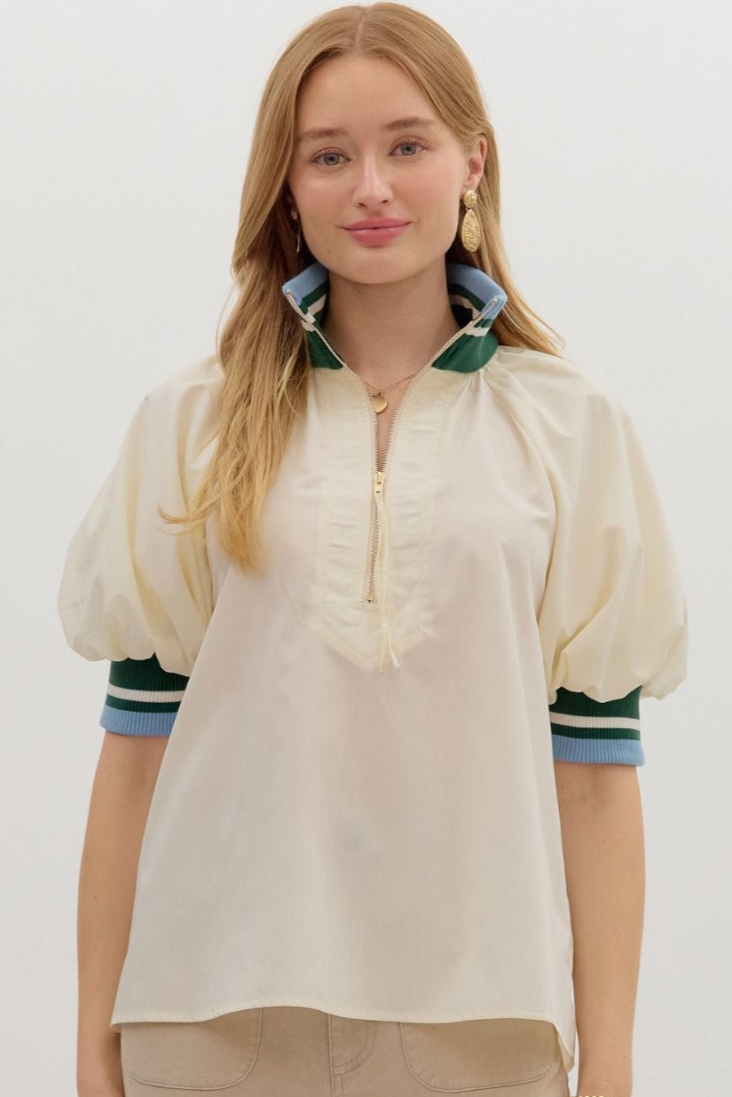 Lila multicolor accent band Top