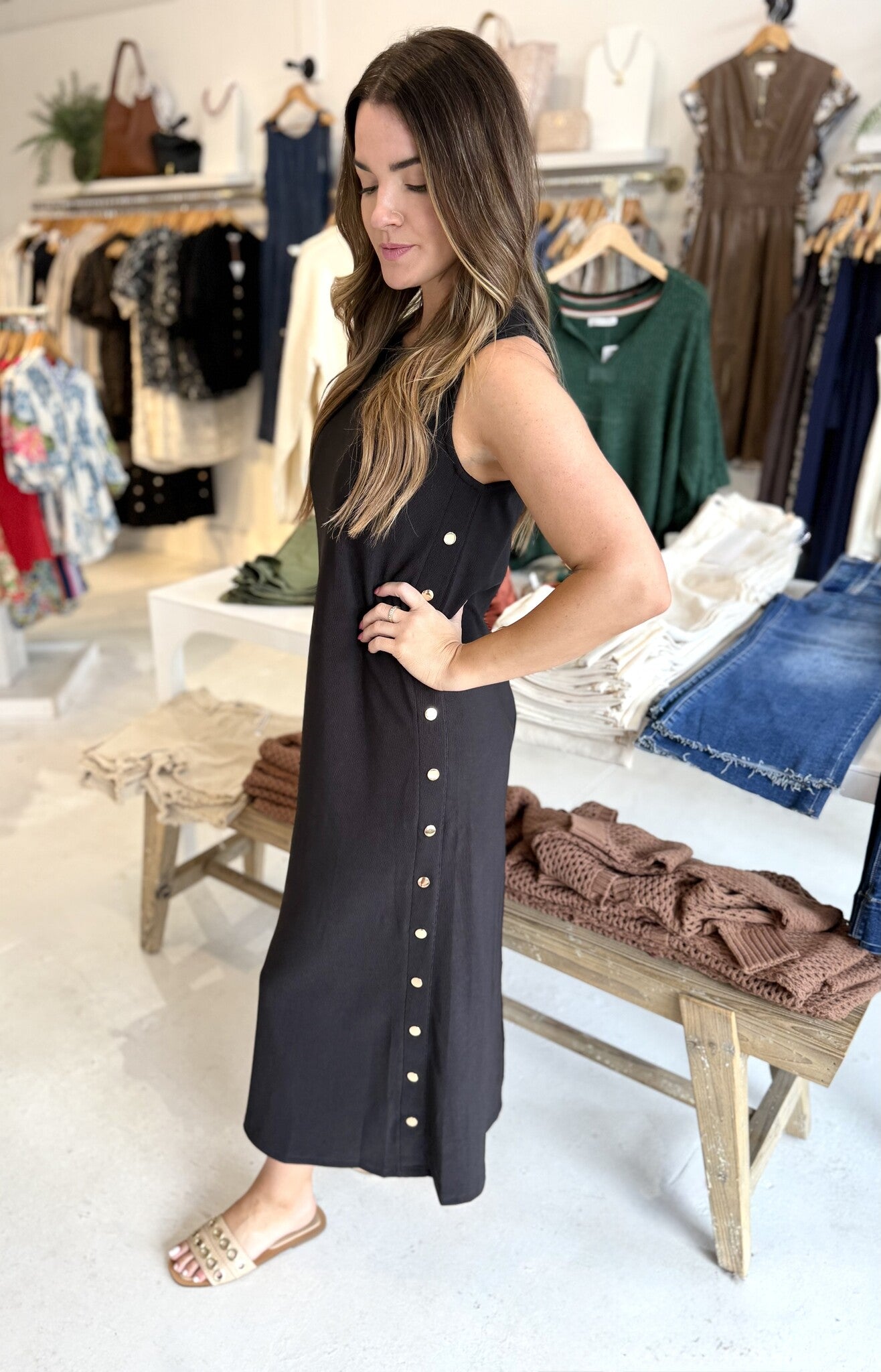 Irene Midi Dress - Black