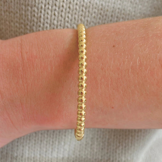 Gold Bead Bangle - Private Gallery Boutique