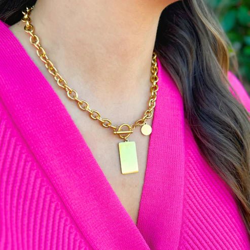 Gold Link Chain with Gold Charms - Private Gallery Boutique