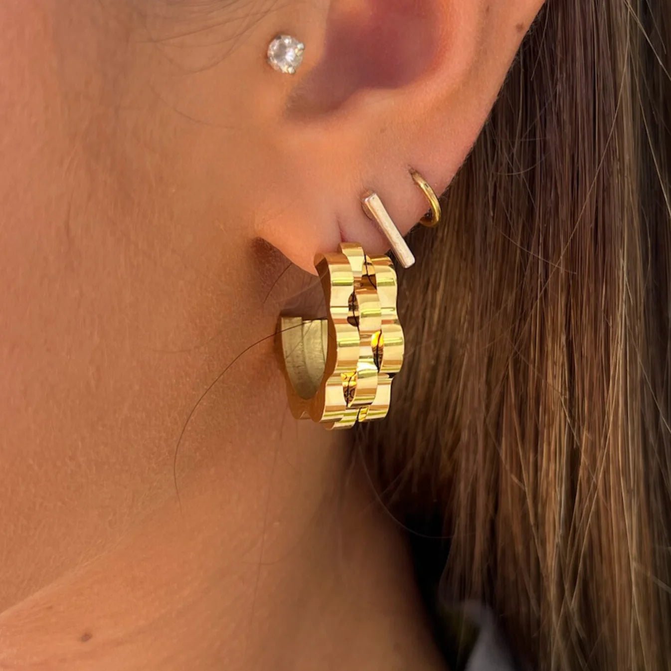 Gold Watch Band Hoop - Private Gallery Boutique