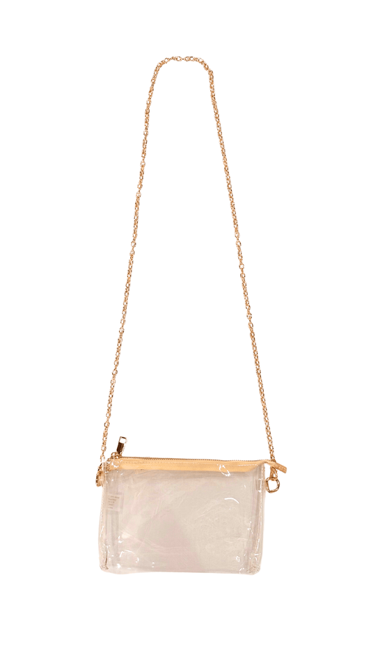 Josie Clear Crossbody Gold - Private Gallery Boutique
