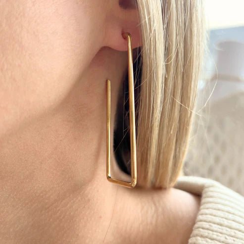 Large Thin Rectangle Earring - Private Gallery Boutique