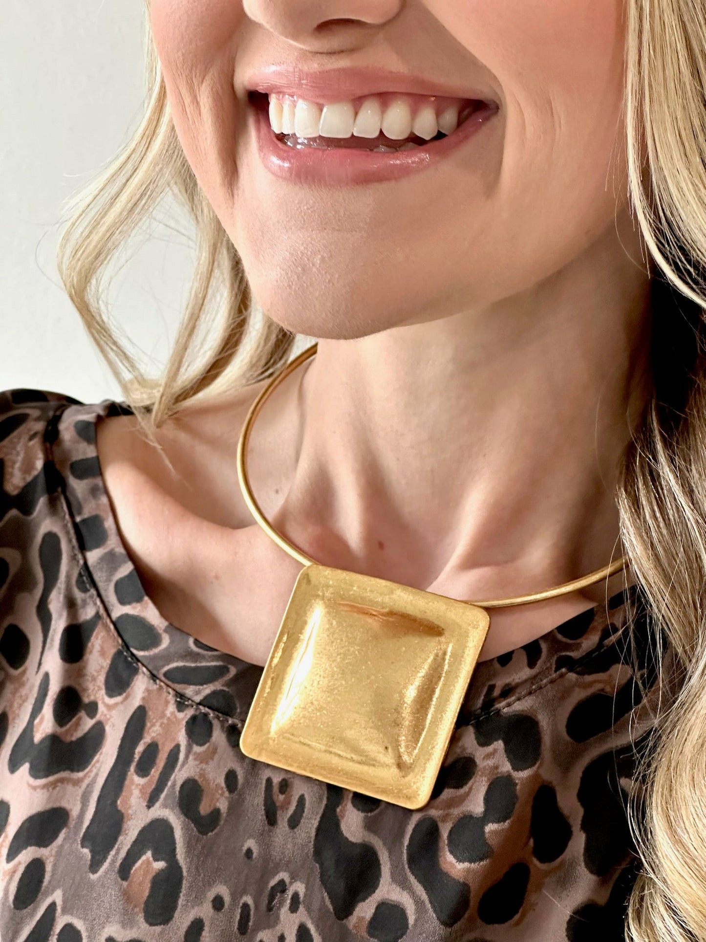 Square Geometric Necklace - Private Gallery Boutique