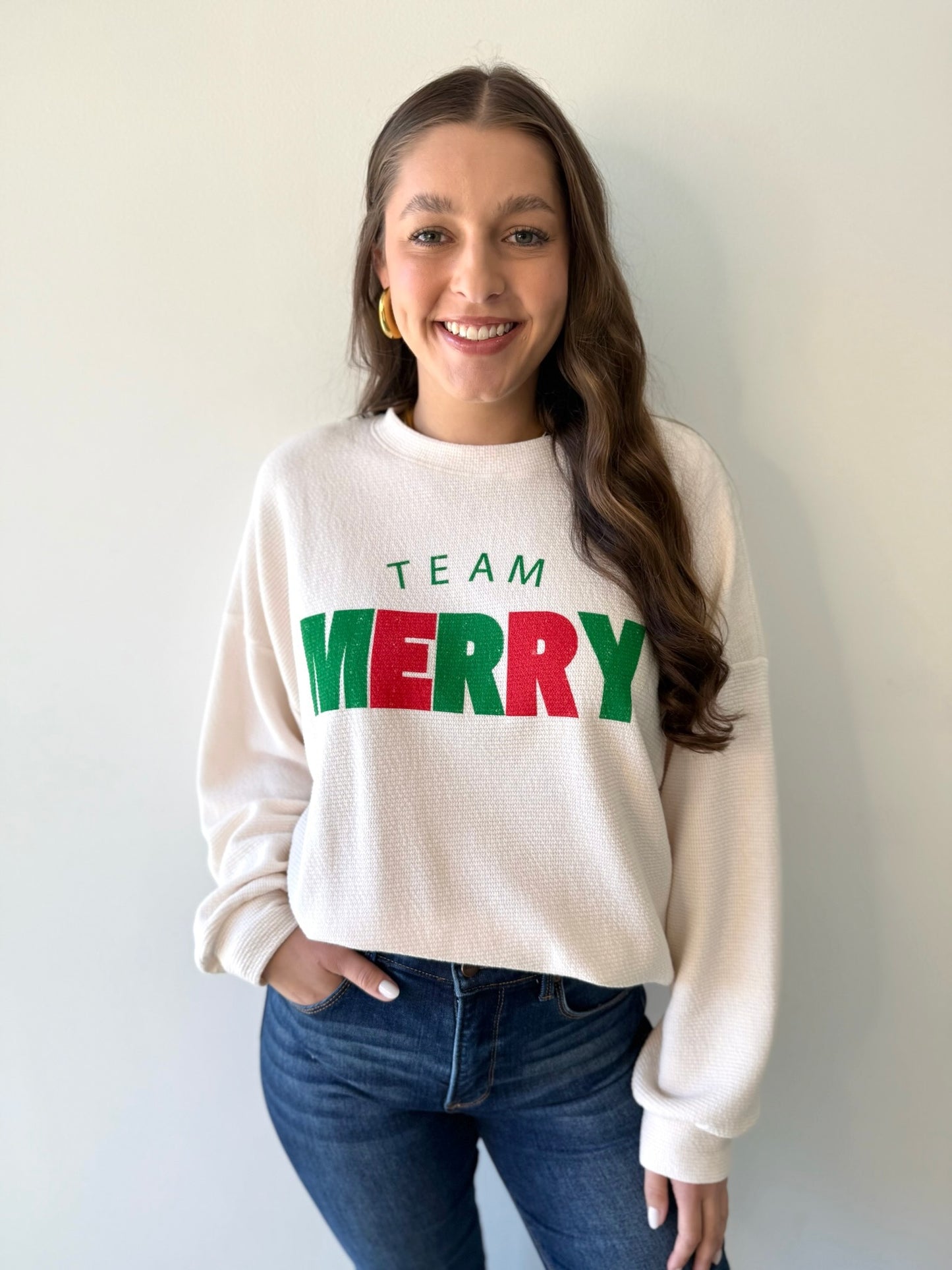 Team Merry Cloudy Knit Sweater