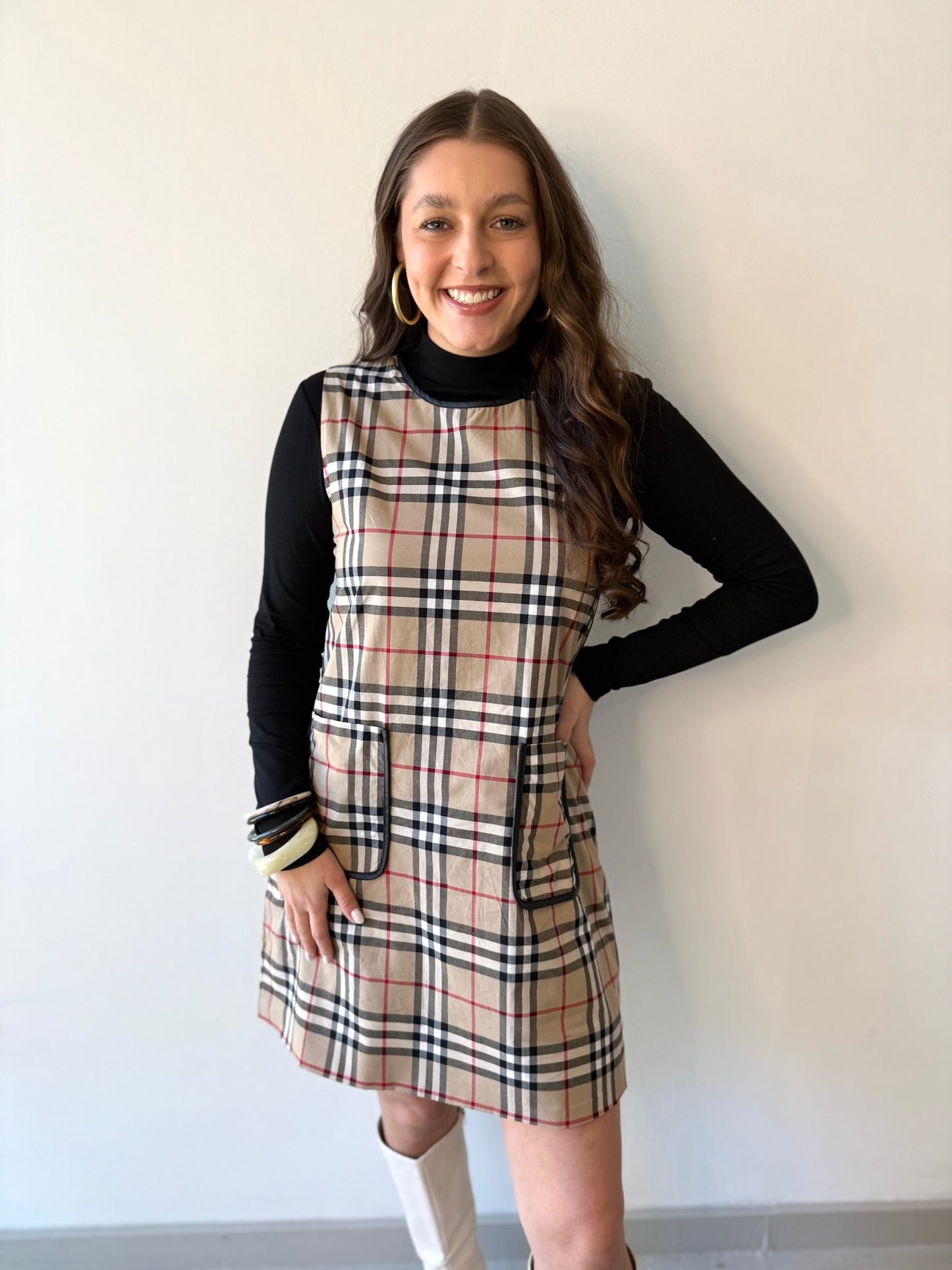Classic Checkered Mini Dress
