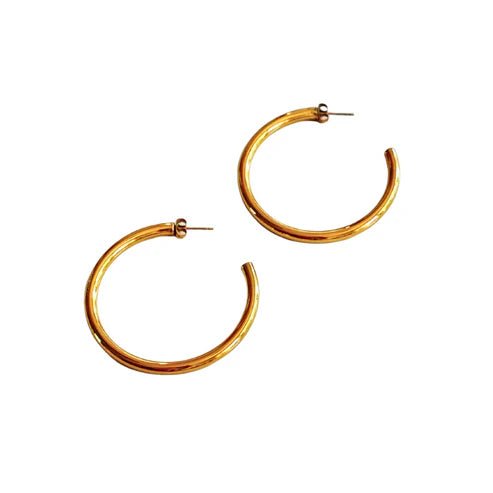2" Gold C - Hoop - Private Gallery Boutique