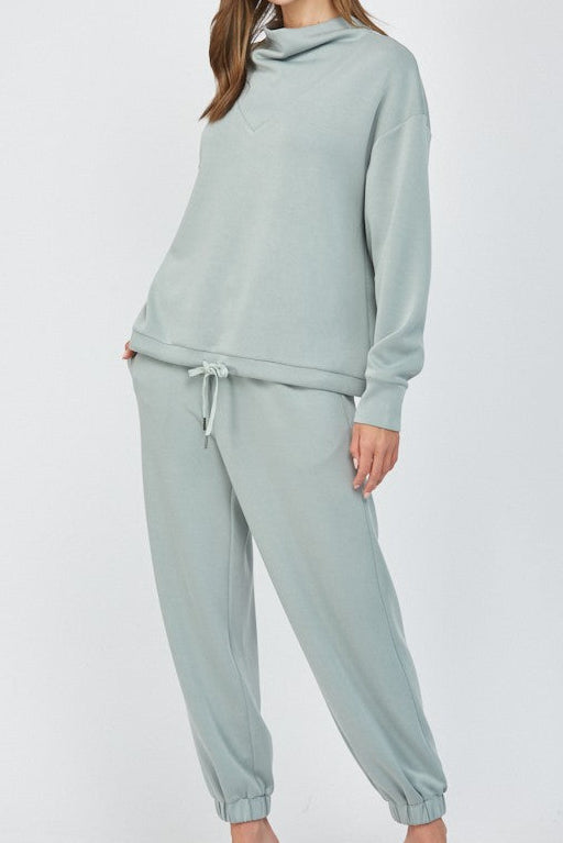 Modal Cowl Neck Sweater & Pants