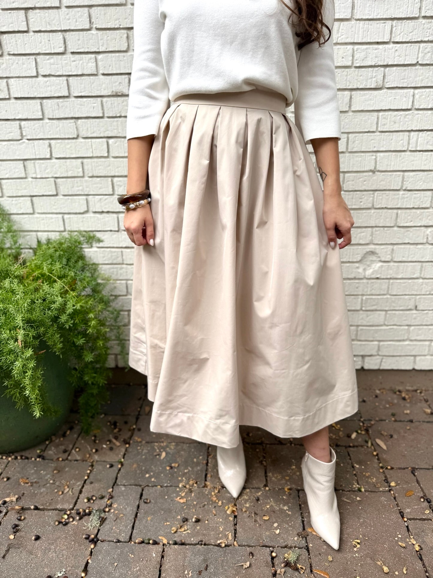 Structured Full Midi Skirt