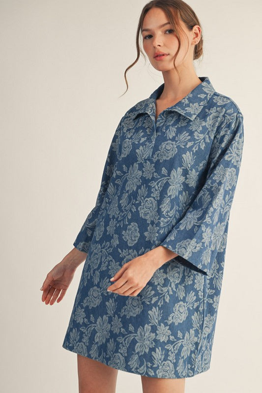 Rainey Floral Denim Dress
