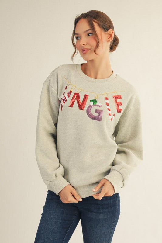Jingle Sequin Christmas Sweater