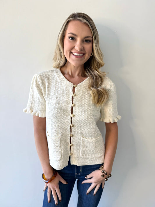 Remi Ruffled Sweater Top