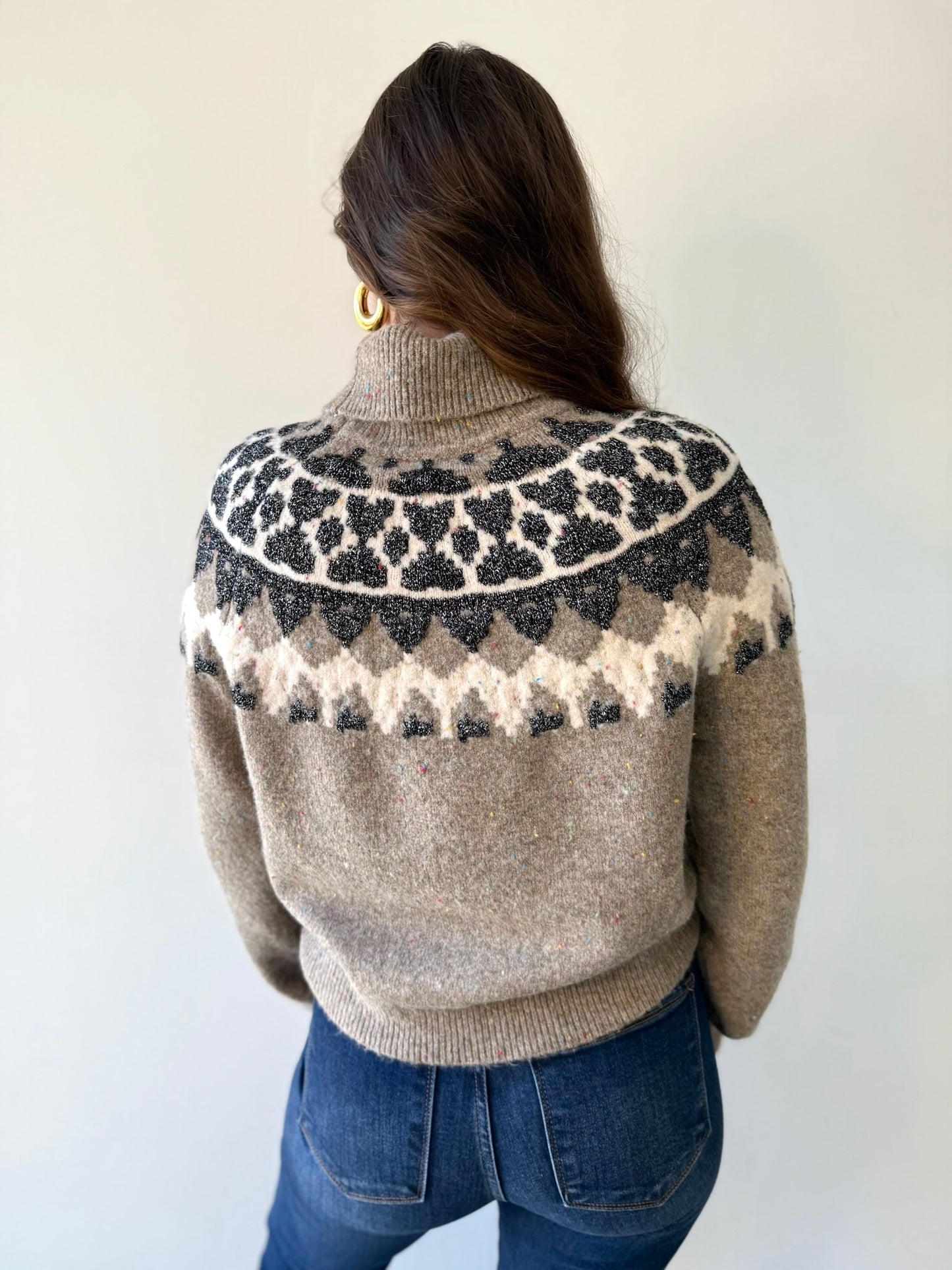 Fair Isle Turtleneck Sweater