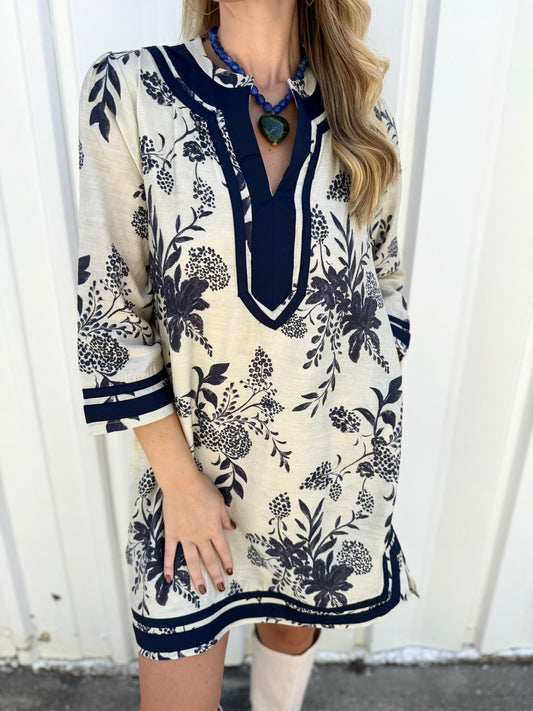Delilah Contrast Floral Dress