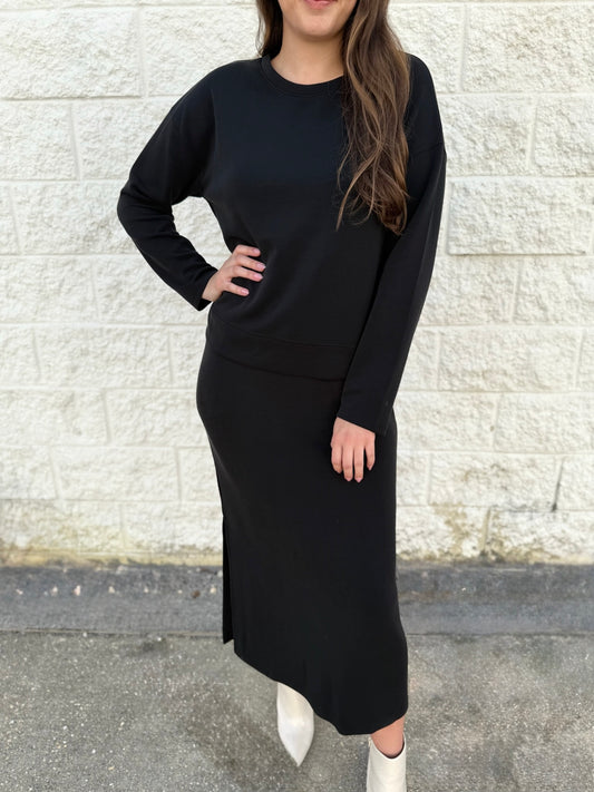 Very Soft 2 Fer Dress Set - Black