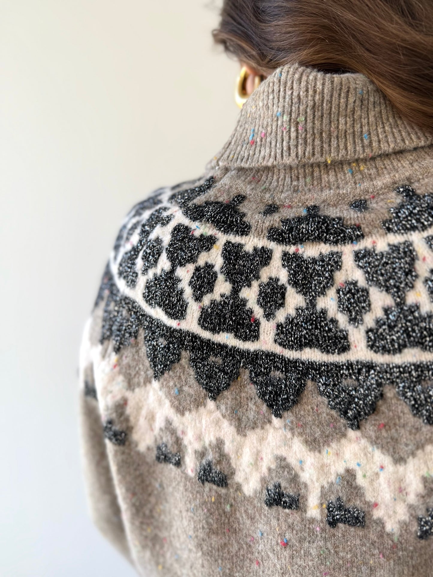 Fair Isle Turtleneck Sweater