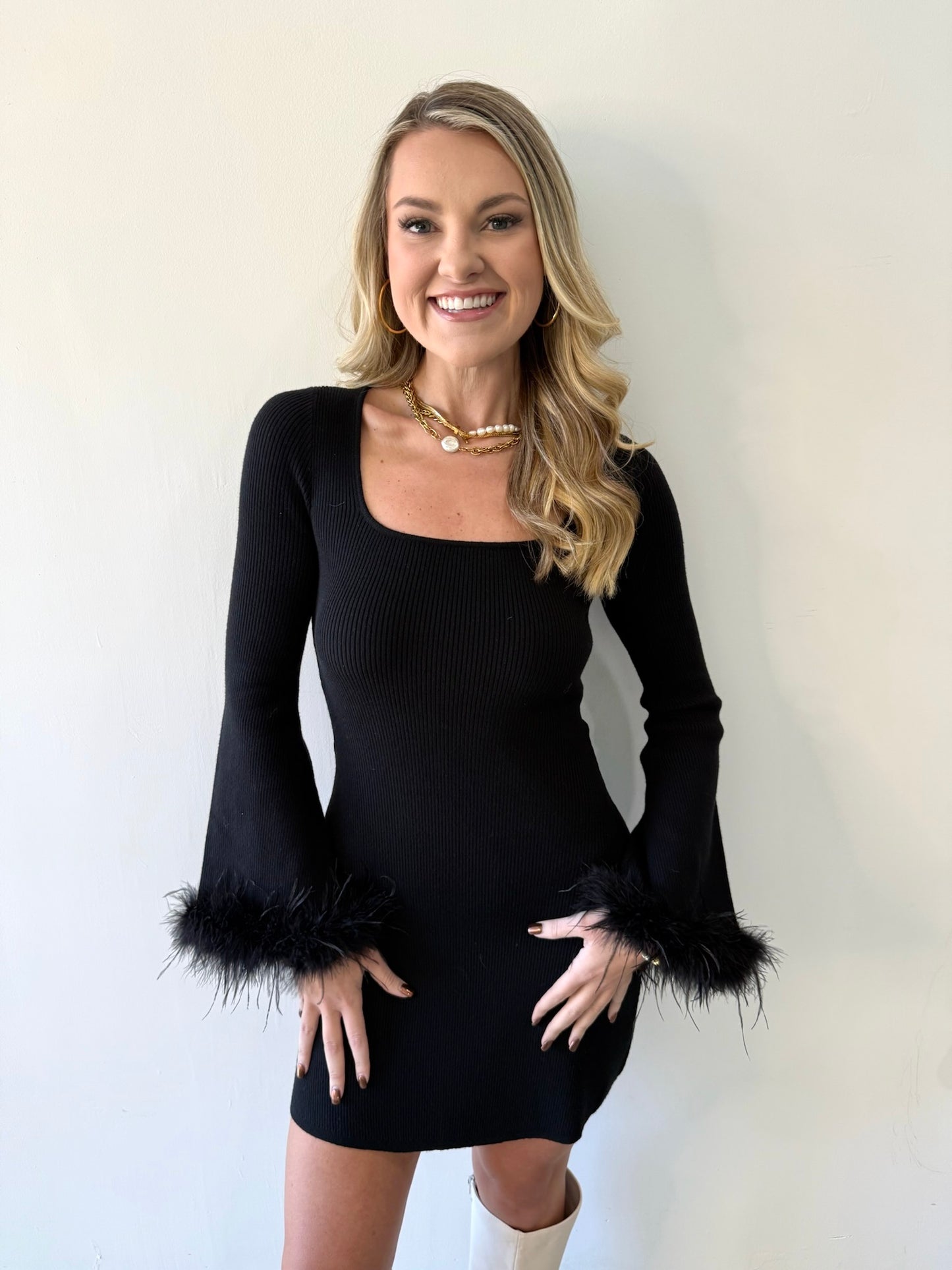 Annalise Frill Sleeve Dress