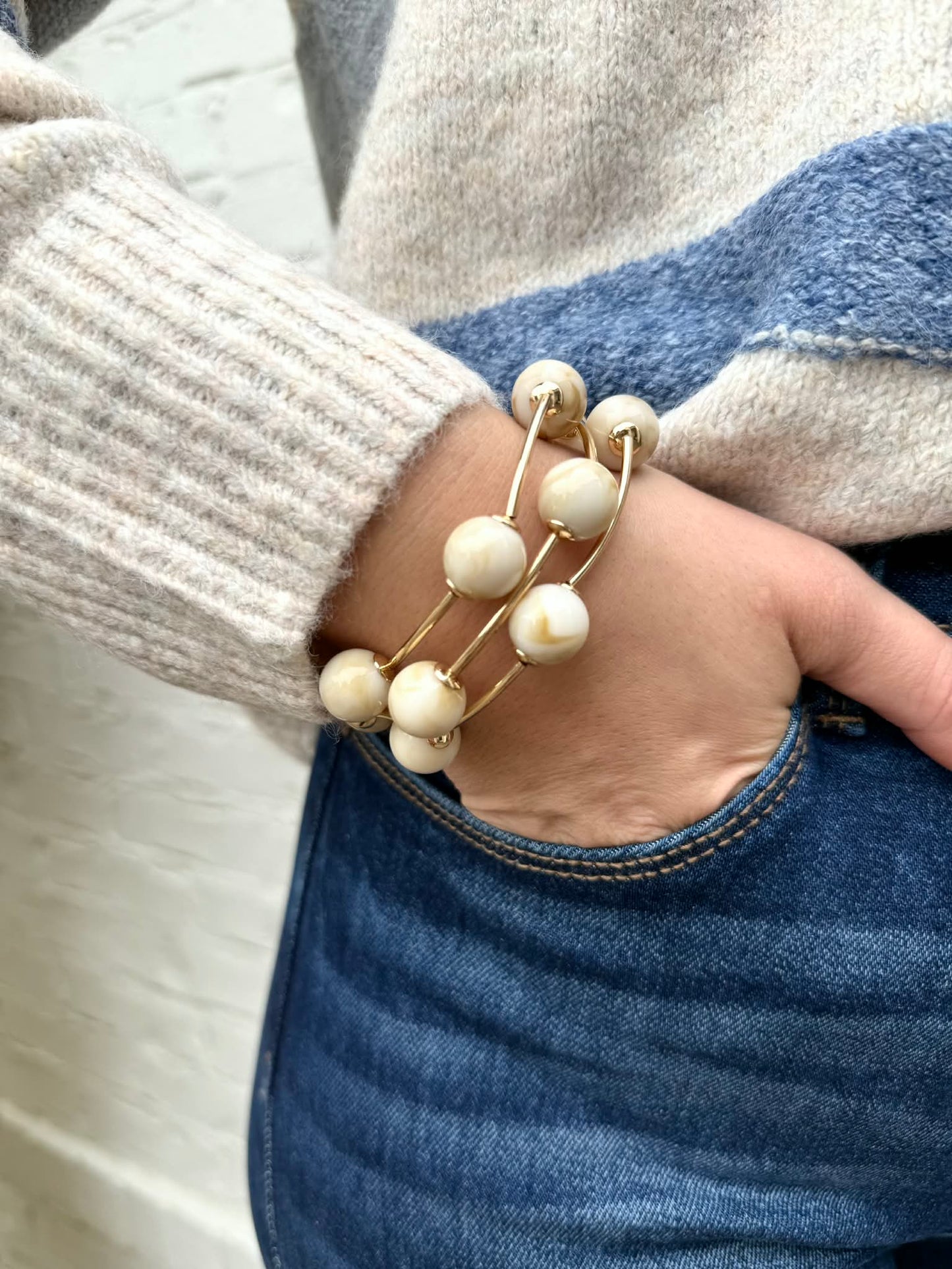 Acrylic Ball & Station Bracelets