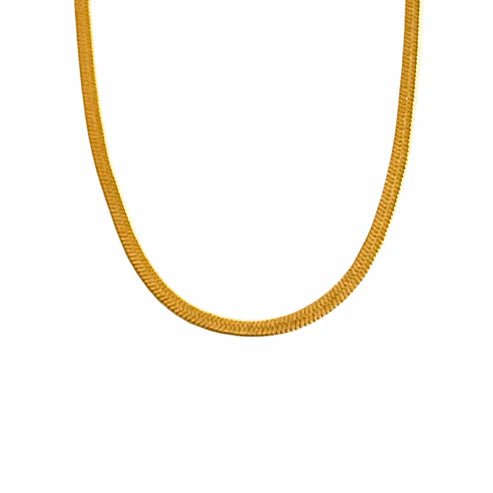 3mm Gold Herringbone Chain - Private Gallery Boutique